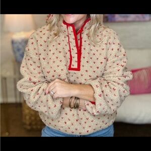 Wishlist Beige and Red Patterned pullover
